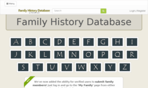 Familyhistorydatabase.org thumbnail