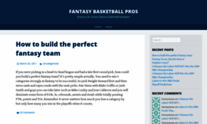 Fantasybasketballpros.com thumbnail