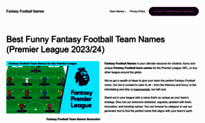 Fantasyfootballnames.org thumbnail