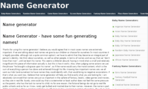 Fastnamegenerator.com thumbnail
