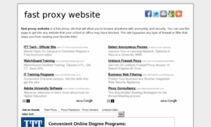 Fastproxywebsite.info thumbnail