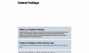 Federalholidays.net thumbnail