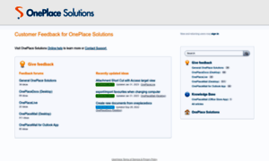 Feedback.oneplacesolutions.com thumbnail
