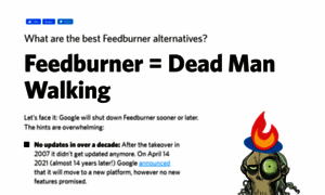 Feedburner-alternatives.com thumbnail
