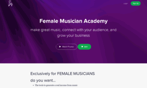 Femalemusicianacademy.usefedora.com thumbnail