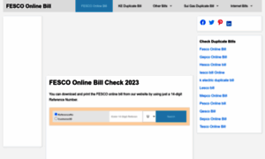 Fescoonlinebillcheck.pk thumbnail