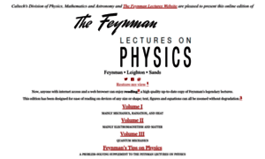 Feynmanlectures.caltech.edu thumbnail