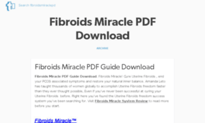 Fibroidsmiraclepdfdownload.tumblr.com thumbnail