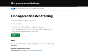 Findapprenticeshiptraining.sfa.bis.gov.uk thumbnail