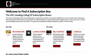 Findasubscriptionbox.co.uk thumbnail