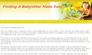 Findbabysitter.info thumbnail