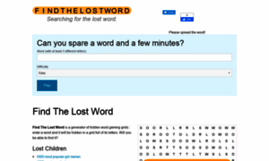 Findthelostword.com thumbnail