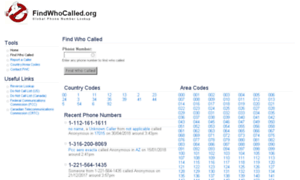 Findwhocalled.org thumbnail