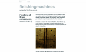 Finishingmachines.wordpress.com thumbnail