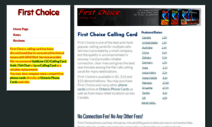 Firstchoicecallingcard.com thumbnail