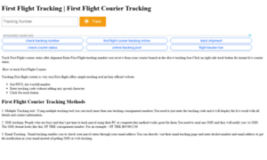 Firstflighttracking.in thumbnail