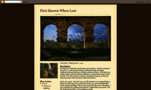 Firstknownwhenlost.blogspot.com thumbnail