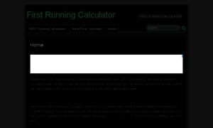 Firstrunningcalculator.com thumbnail