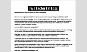 Fivefactorfatloss.com thumbnail