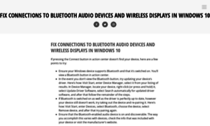 Fixconnectionsbluetoothaudiodeviceswirelessdisplayswindows10.wordpress.com thumbnail