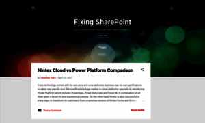 Fixingsharepoint.blogspot.com thumbnail