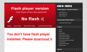 Flashplayerversion.info thumbnail