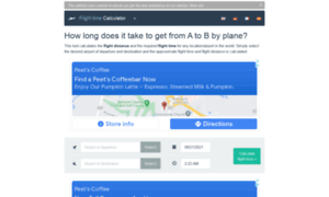 Flighttime-calculator.com thumbnail
