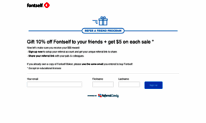 Fontself.referralcandy.com thumbnail