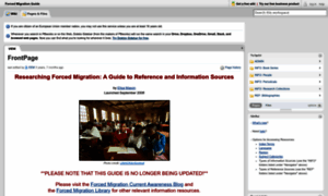 Forcedmigrationguide.pbwiki.com thumbnail