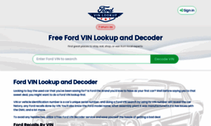 Fordvinlookup.com thumbnail