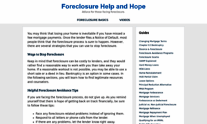 Foreclosurehelpandhope.org thumbnail