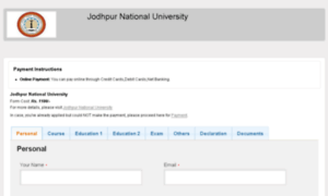 Forms.jodhpurnationaluniversity.com thumbnail
