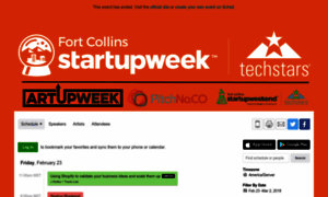 Fortcollinsstartupweek2018.sched.com thumbnail