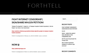 Forthtell.wordpress.com thumbnail