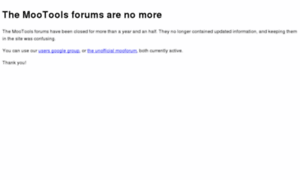 Forum.mootools.net thumbnail