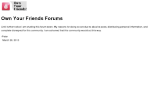 Forum.ownyourfriendsapp.com thumbnail