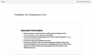 Foundationforcontemporaryarts.submittable.com thumbnail