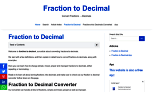 Fractiontodecimal.net thumbnail
