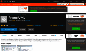 Frameuml.sourceforge.net thumbnail