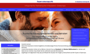 frauen-osteuropa.info - Russische Frauen kennenlernen und heiraten  Russische Frauen