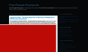 Free-presale-password.blogspot.com thumbnail