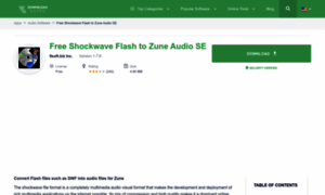 Free_shockwave_flash_to_zune_audio_se.en.downloadastro.com thumbnail