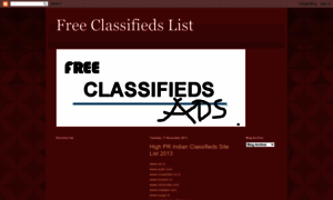 Freeclassifiedswebsitelist.blogspot.com thumbnail