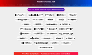 Freefirenames.net thumbnail