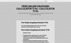 Freeonlinegraphingcalculatorti84ubgp.wordpress.com thumbnail