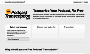 Freepodcasttranscription.com thumbnail