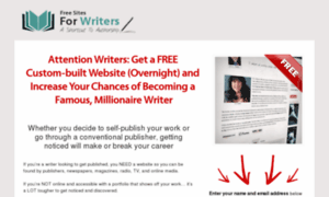 Freesitesforwriters.com thumbnail