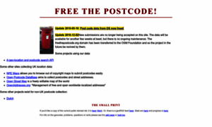 Freethepostcode.org thumbnail