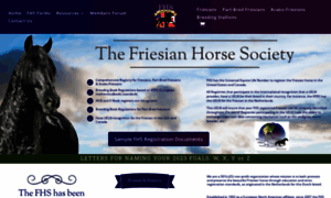 Friesianhorsesociety.com thumbnail