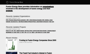Fusionenergybase.com thumbnail